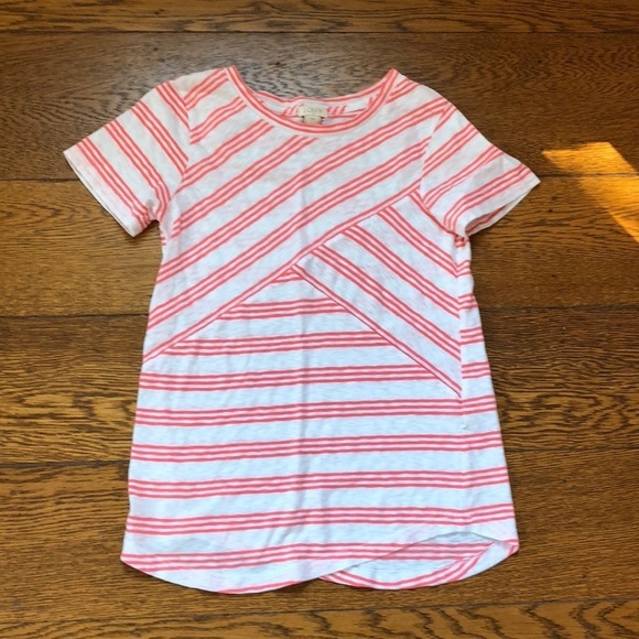 J. Crew Striped Wrap Design Structured Tee XXS - Picture 1 of 4